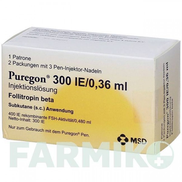 ПУРЕГОН (PUREGON) 300 МЕ/0,36 мл раствор 1 шт - Фоллитропин бета ORIGINALIS