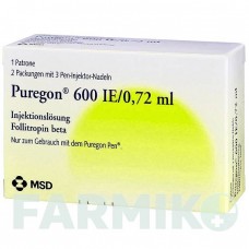 ПУРЕГОН (PUREGON) 600 МЕ/0,72 мл раствор 1 шт - Фоллитропин бета ORGANON