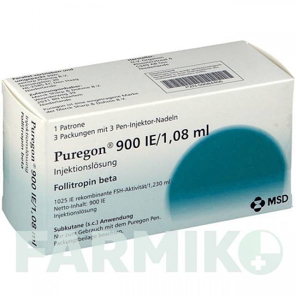 ПУРЕГОН (PUREGON) 900 МЕ/1,08 мл раствор 1 шт - Фоллитропин бета AXICORP PHARMA