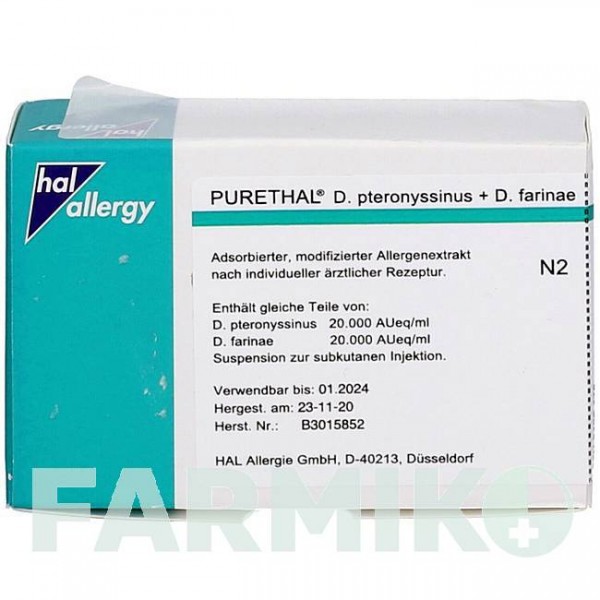 ПУРЕТАЛ (PURETHAL) флакон 2x3 мл - Клещи домашней пыли HAL ALLERGIE