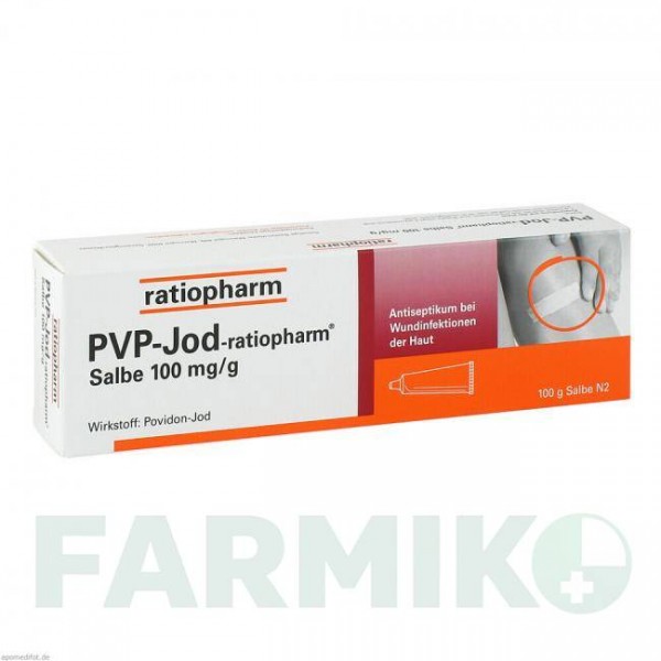 ПВП ЙОД (PVP JOD) мазь 100 г - Повидон-йод RATIOPHARM