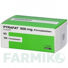 ПІРАФАТ (PYRAFAT) 500 мг таблетки 100 шт - Піразинамід ESTEVE PHARMACEUTICALS