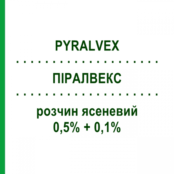 ПІРАЛВЕКС (PYRALVEX) 0,5% + 0,1% розчин ясеневий 10 мл - Активні речовини MEDIFARM