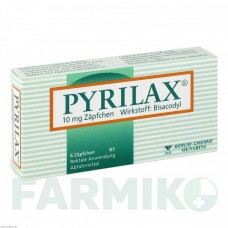 ПИРИЛАКС (PYRILAX) 10 мг суппозитории 6 шт - Бисакодил BERLIN-CHEMIE