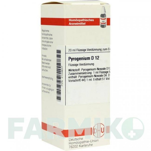 ПИРОГЕНИУМ (PYROGENIUM) D 12 раствор 20 мл - Гомеопатия DHU