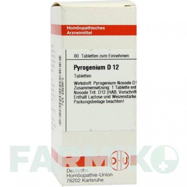 ПИРОГЕНИУМ (PYROGENIUM) D 12 таблетки 80 шт - Гомеопатия DHU