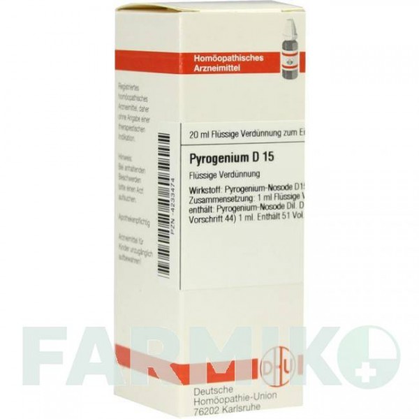 ПИРОГЕНИУМ (PYROGENIUM) D 15 раствор 20 мл - Гомеопатия DHU