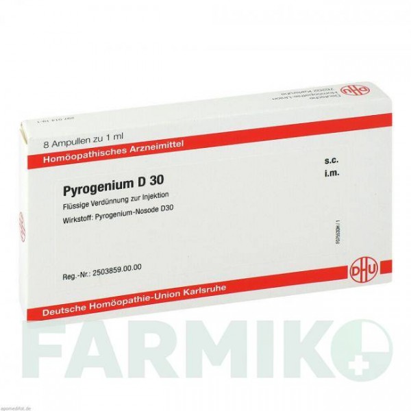 ПИРОГЕНИУМ (PYROGENIUM) D 30 ампулы 8x1 мл - Гомеопатия DHU
