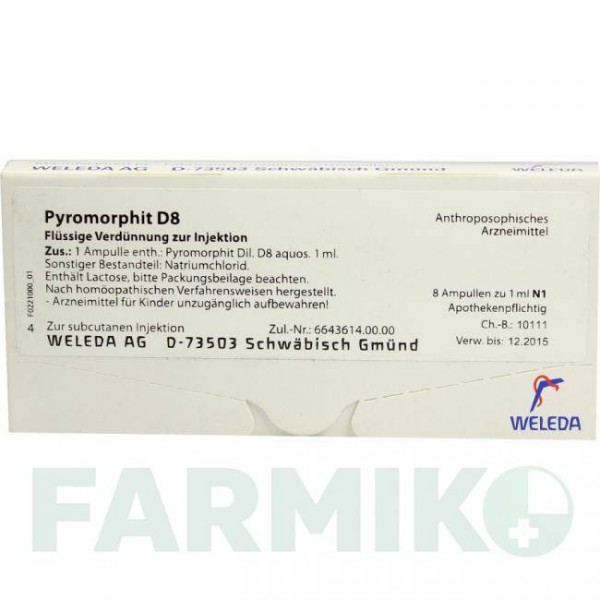 ПИРОМОРФИТ (PYROMORPHIT) D 8 ампулы 8x1 мл - Гомеопатия WELEDA