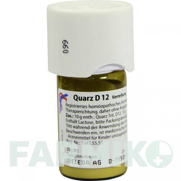 КВАРЦ (QUARZ) D 12 тритурация 20 г - Гомеопатия WELEDA