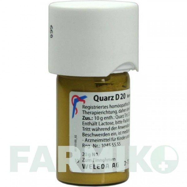 КВАРЦ (QUARZ) D 20 тритурация 20 г - Гомеопатия WELEDA