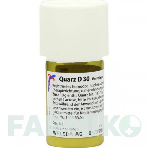 КВАРЦ (QUARZ) D 30 тритурация 20 г - Гомеопатия WELEDA