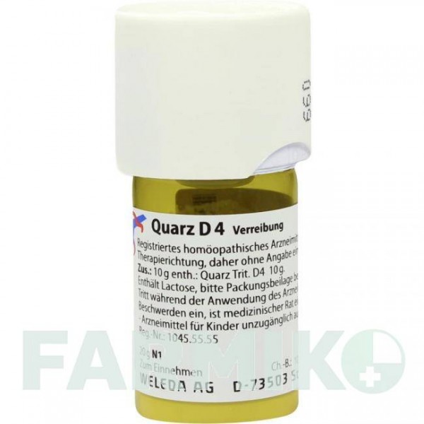 КВАРЦ (QUARZ) D 4 тритурация 20 г - Гомеопатия WELEDA
