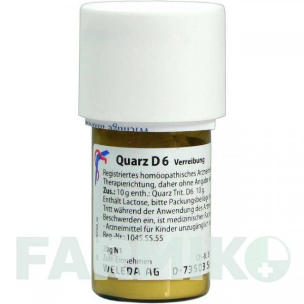 КВАРЦ (QUARZ) D 6 тритурация 20 г - Гомеопатия WELEDA
