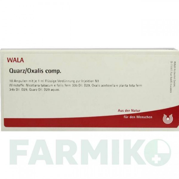 КВАРЦ ОКСАЛИС (QUARZ OXALIS) ампулы 10x1 мл - Гомеопатия WALA HEILMITTEL