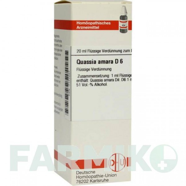 КВАССИЯ (QUASSIA) D 6 раствор 20 мл - Гомеопатия DHU
