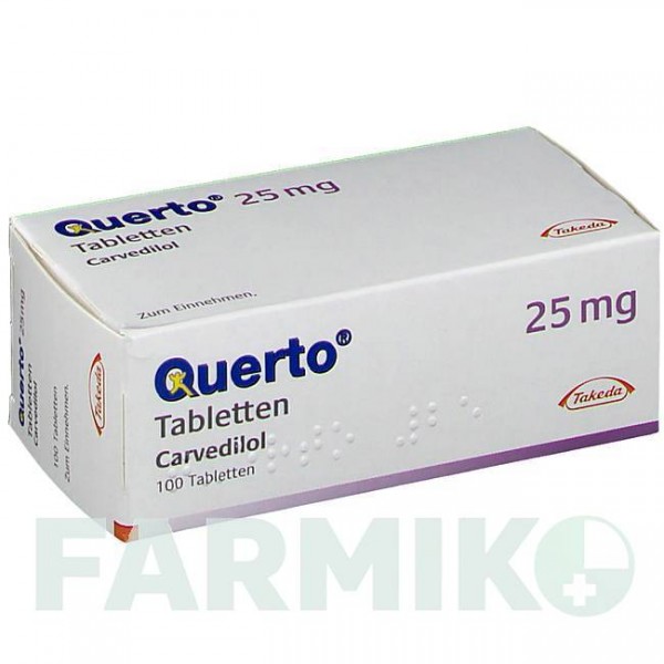 КВЕРТО (QUERTO) 25 мг таблетки 100 шт - Карведилол TAKEDA
