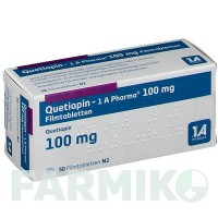 КВЕТИАПИН (QUETIAPIN) 100 мг таблетки 50 шт - Кветиапин 1 A PHARMA