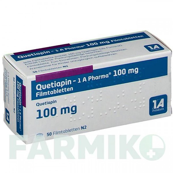 КВЕТИАПИН (QUETIAPIN) 100 мг таблетки 50 шт - Кветиапин 1 A PHARMA