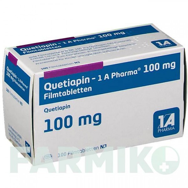 КВЕТІАПІН (QUETIAPIN) 100 мг таблетки 100 шт - Кветіапін 1 A PHARMA