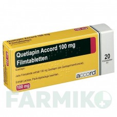 КВЕТІАПІН (QUETIAPIN) 100 мг таблетки 20 шт - Кветіапін ACCORD HEALTHCARE