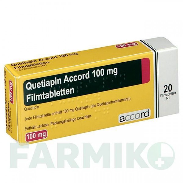 КВЕТИАПИН (QUETIAPIN) 100 мг таблетки 20 шт - Кветиапин ACCORD HEALTHCARE
