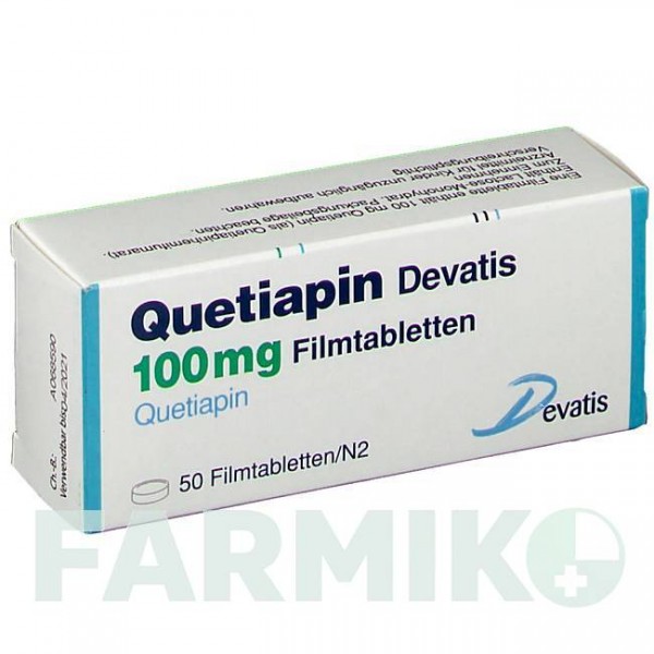 КВЕТІАПІН (QUETIAPIN) 100 мг таблетки 50 шт - Кветіапін DEVATIS