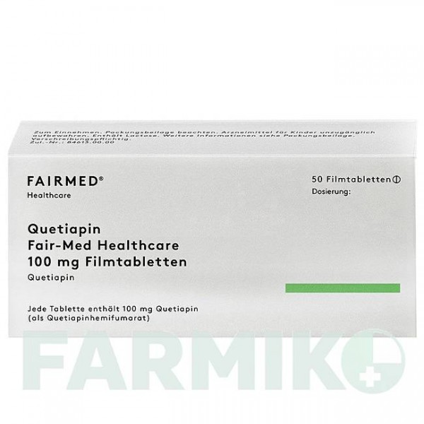 КВЕТИАПИН (QUETIAPIN) 100 мг таблетки 50 шт - Кветиапин FAIRMED HEALTHCARE