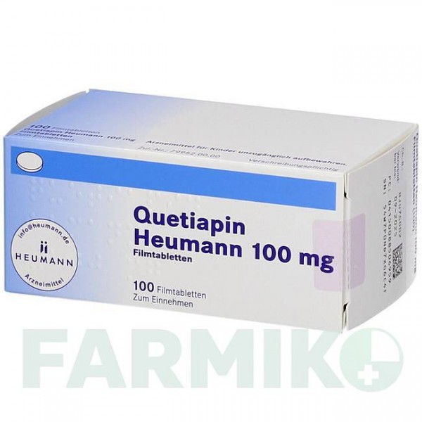 КВЕТИАПИН (QUETIAPIN) 100 мг таблетки 100 шт - Кветиапин HEUMANN PHARMA