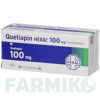 КВЕТИАПИН (QUETIAPIN) 100 мг таблетки 50 шт - Кветиапин HEXAL