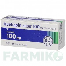 КВЕТІАПІН (QUETIAPIN) 100 мг таблетки 50 шт - Кветіапін HEXAL