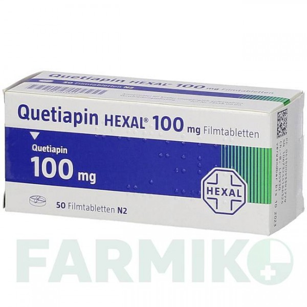 КВЕТІАПІН (QUETIAPIN) 100 мг таблетки 50 шт - Кветіапін HEXAL