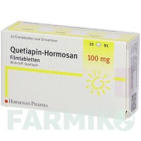 КВЕТІАПІН (QUETIAPIN) 100 мг таблетки 20 шт - Кветіапін HORMOSAN PHARMA