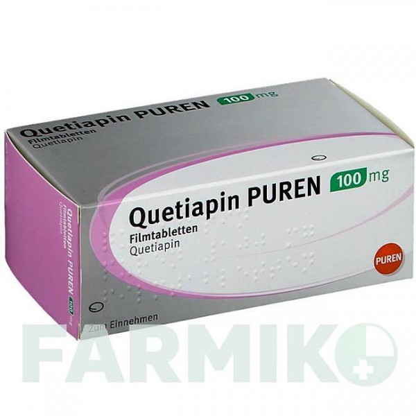 КВЕТИАПИН (QUETIAPIN) 100 мг таблетки 50 шт - Кветиапин PUREN PHARMA