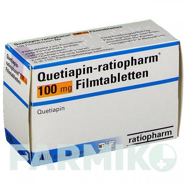 КВЕТІАПІН (QUETIAPIN) 100 мг таблетки 100 шт - Кветіапін RATIOPHARM