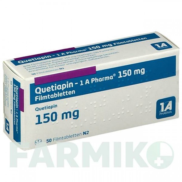 КВЕТІАПІН (QUETIAPIN) 150 мг таблетки 10 шт - Кветіапін 1 A PHARMA