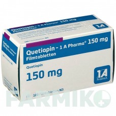 КВЕТІАПІН (QUETIAPIN) 150 мг таблетки 100 шт - Кветіапін 1 A PHARMA