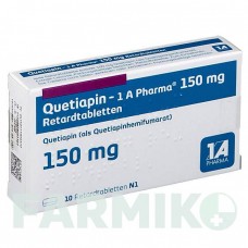 КВЕТИАПИН (QUETIAPIN) 150 мг таблетки 10 шт - Кветиапин 1 A PHARMA