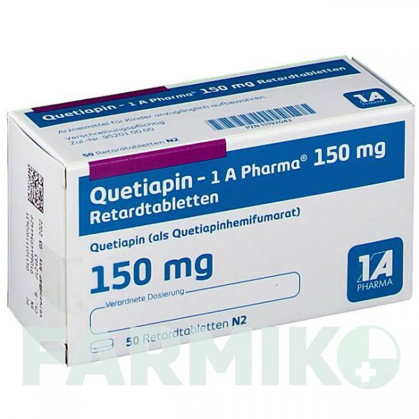 КВЕТИАПИН (QUETIAPIN) 150 мг таблетки 50 шт - Кветиапин 1 A PHARMA