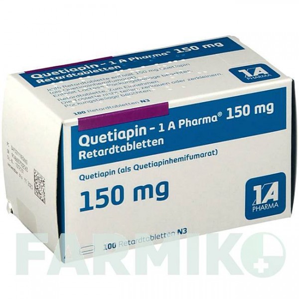 КВЕТИАПИН (QUETIAPIN) 150 мг таблетки 100 шт - Кветиапин 1 A PHARMA