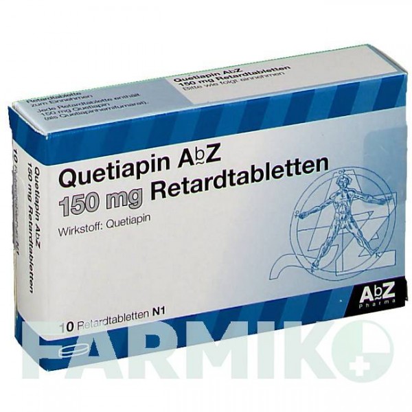 КВЕТИАПИН (QUETIAPIN) 150 мг таблетки 10 шт - Кветиапин ABZ PHARMA