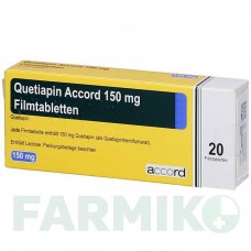 КВЕТІАПІН (QUETIAPIN) 150 мг таблетки 20 шт - Кветіапін ACCORD HEALTHCARE