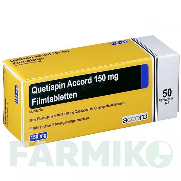 КВЕТИАПИН (QUETIAPIN) 150 мг таблетки 50 шт - Кветиапин ACCORD HEALTHCARE