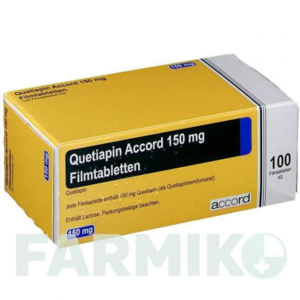 КВЕТИАПИН (QUETIAPIN) 150 мг таблетки 100 шт - Кветиапин ACCORD HEALTHCARE