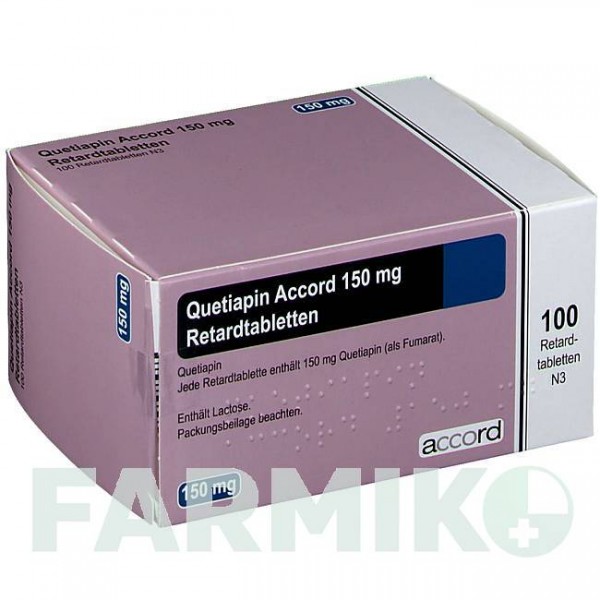 КВЕТИАПИН (QUETIAPIN) 150 мг таблетки 100 шт - Кветиапин ACCORD HEALTHCARE