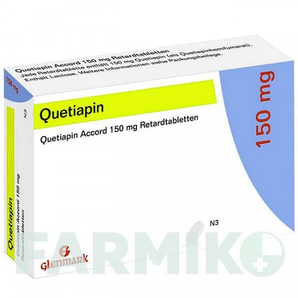 КВЕТИАПИН (QUETIAPIN) 150 мг таблетки 50 шт - Кветиапин GLENMARK