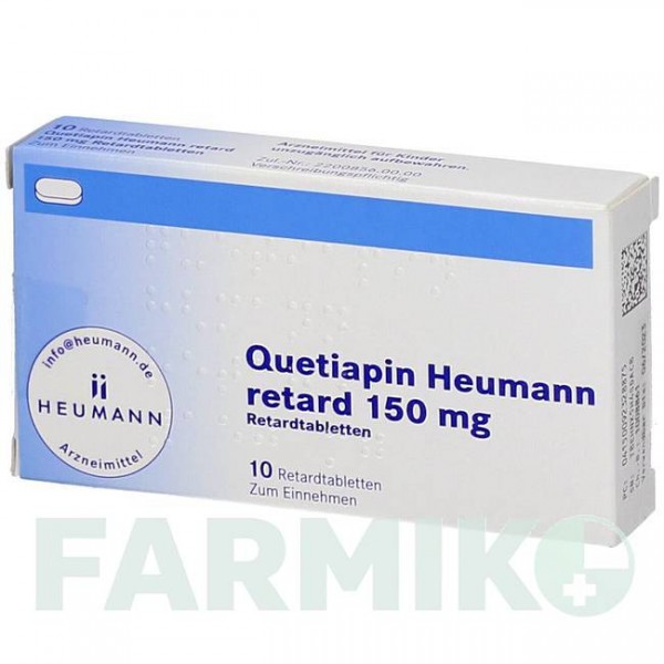 КВЕТИАПИН (QUETIAPIN) 150 мг таблетки 10 шт - Кветиапин HEUMANN PHARMA