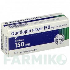 КВЕТІАПІН (QUETIAPIN) 150 мг таблетки 50 шт - Кветіапін HEXAL