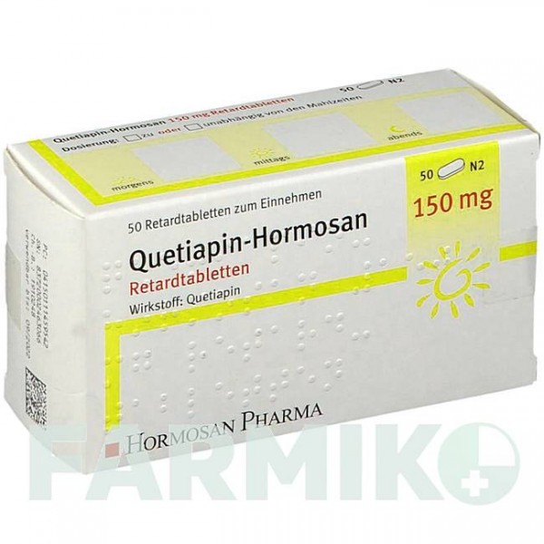 КВЕТІАПІН (QUETIAPIN) 150 мг таблетки 50 шт - Кветіапін HORMOSAN PHARMA