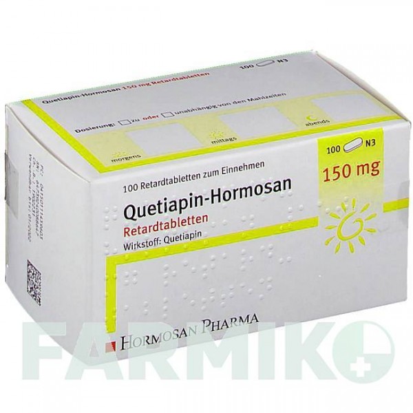 КВЕТИАПИН (QUETIAPIN) 150 мг таблетки 100 шт - Кветиапин HORMOSAN PHARMA